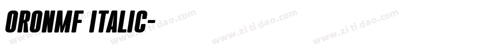 OronMF Italic字体转换